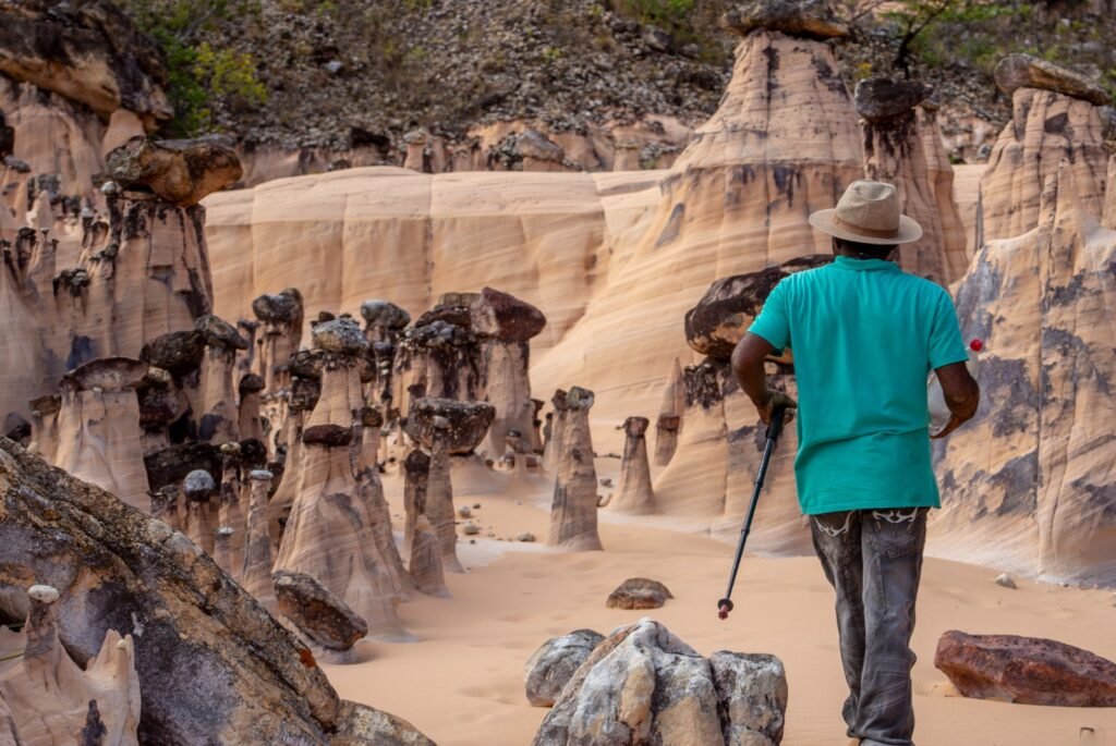 Chaminés de Fada, formações rochosas raras em Campos Belos, no Nordeste de Goiás