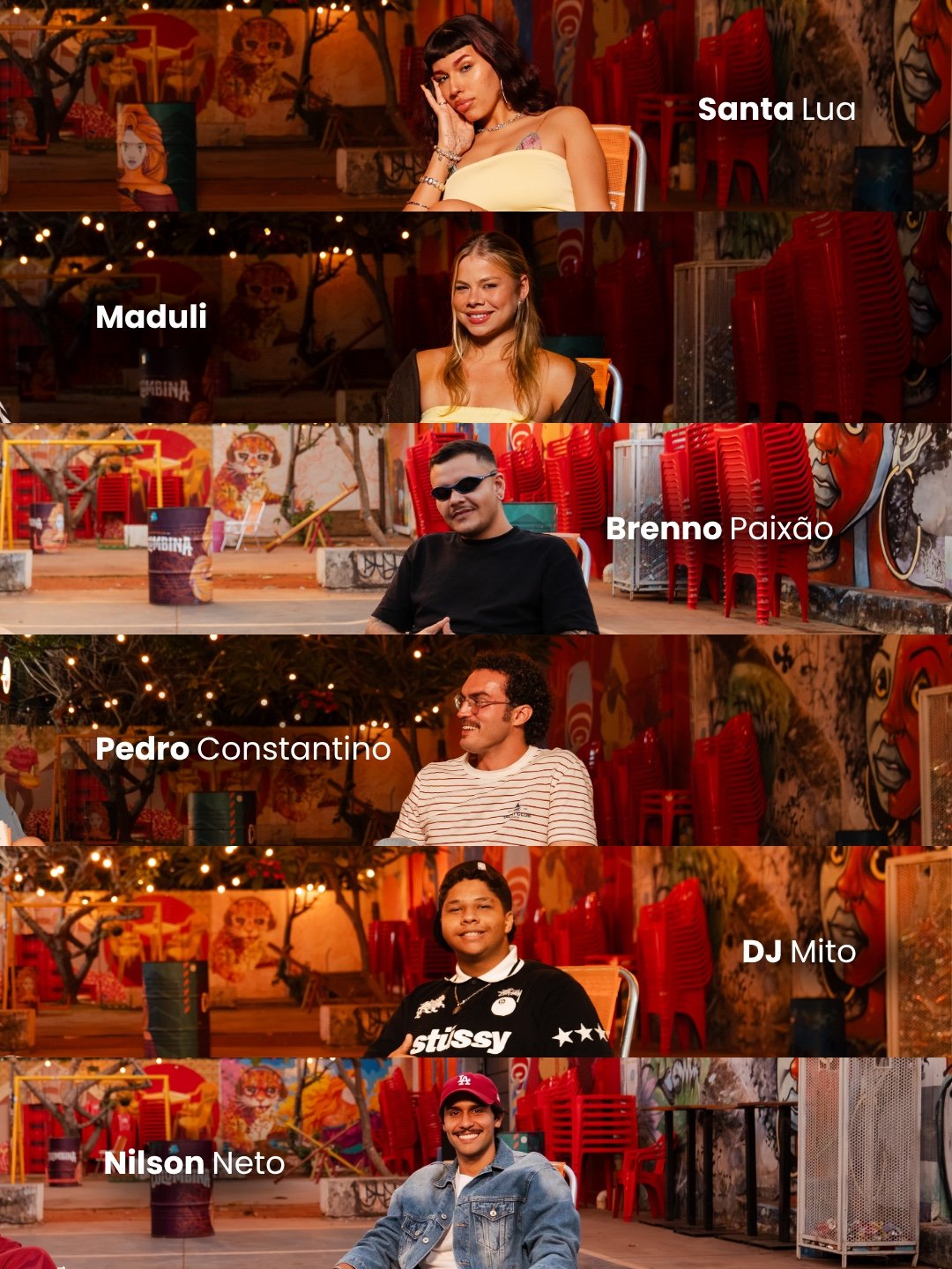 Artistas participantes da primeira temporada do projeto Nosso Quintal