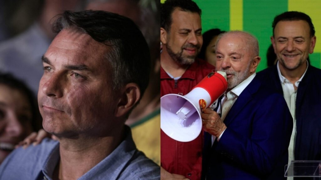 Lula e Flávio Bolsonaro, que trocaram acusações sobre o caso Master no debate da Band