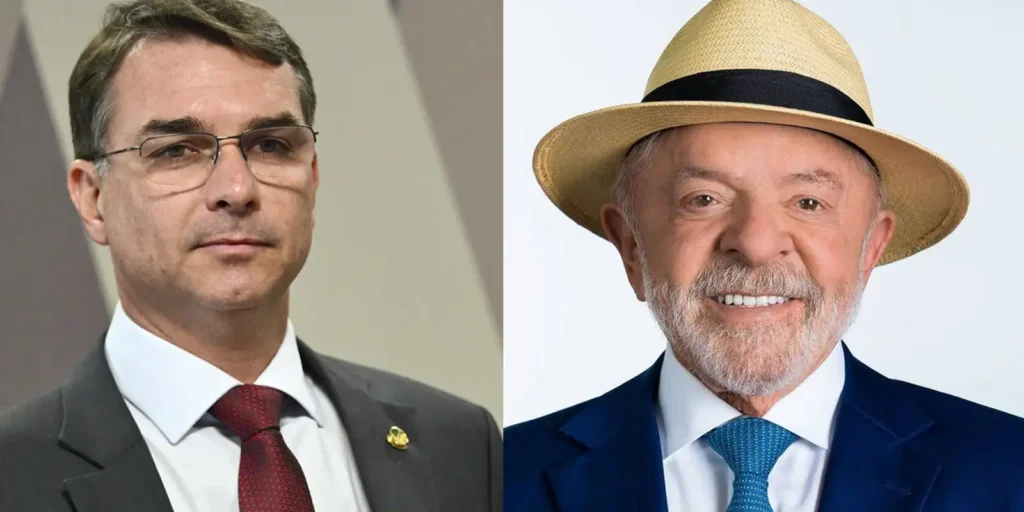 Flávio Bolsonaro e Lula, que apresentaram propostas para a segurança pública no debate da Band