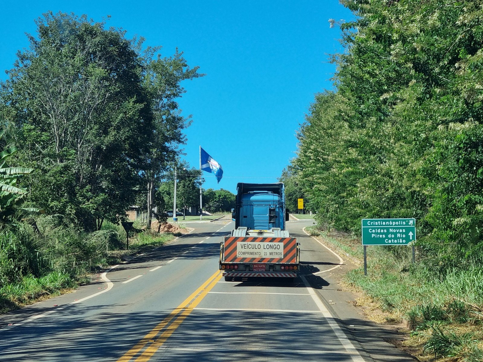 Rodovia GO-020 entre Bela Vista de Goiás e Cristianópolis em fotografia de arquivo