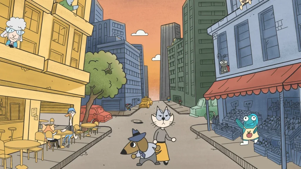 Cena de Na Cabeça do Bicho, jogo goiano com um cachorro detetive