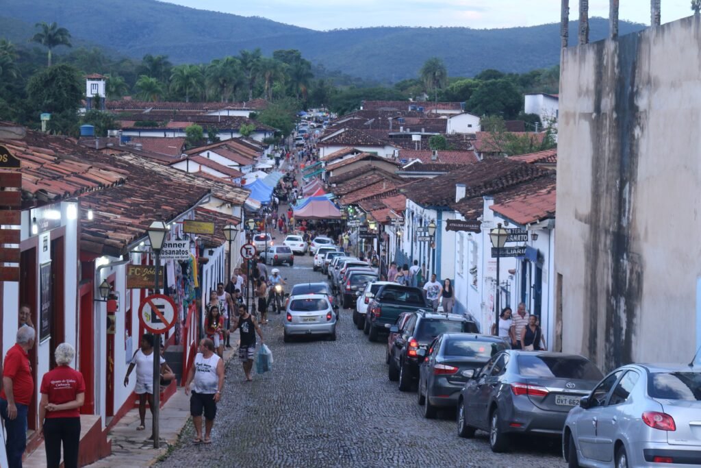 Casario e ruas do Centro Histórico de Pirenópolis, imagem de arquivo de 2017, não mostra a troca dos medidores